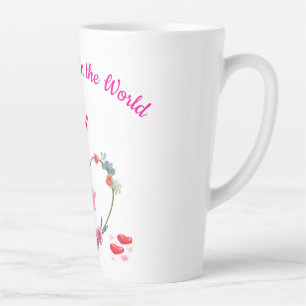 Caneca De Café Latte Mãe Fofa e Simples