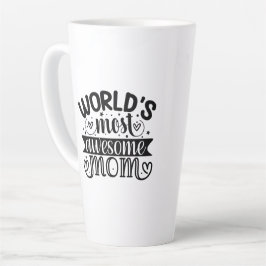 Caneca De Café Latte Mãe Mais Incrível do Mundo