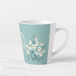 Caneca De Café Latte Mãe para ser daisy floral chá de fraldas novo pres<br><div class="desc">Mãe para ser um novo presente de bebê floral de chá de fraldas de margarida ou anúncio.</div>