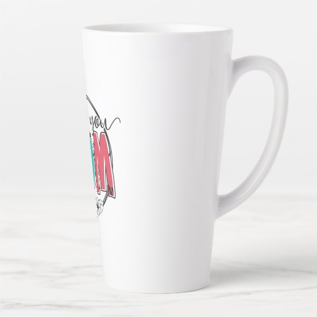 Caneca De Café Latte Mãe Presente Eu Te Amo Mãe (Direita)