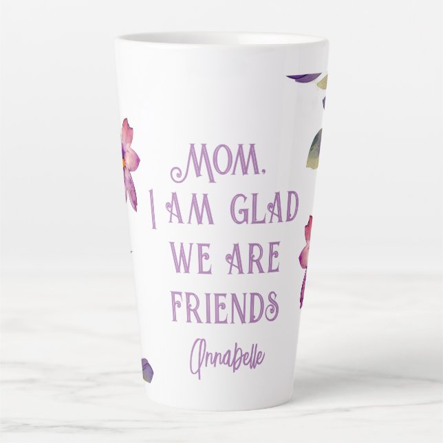Caneca De Café Latte Mãe Violet "Ainda Bem Que Somos Amigos" Latte Mug (Frente)