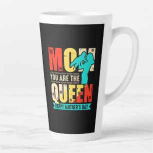 Caneca De Café Latte Mãe, Você É A Rainha 67761