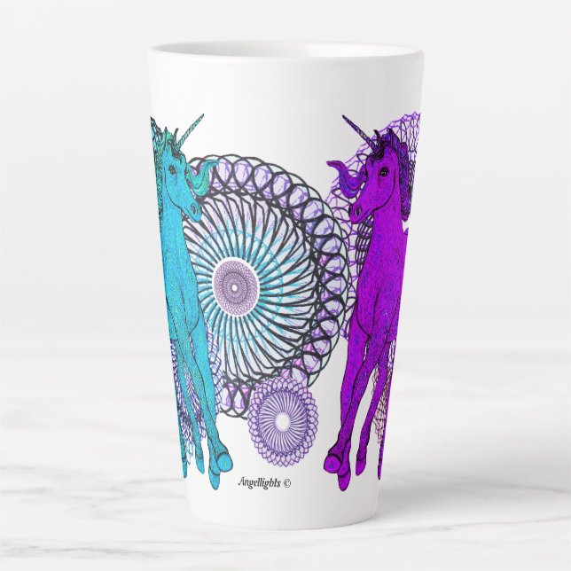 Caneca De Café Latte Magia de Unicórnio (Frente)