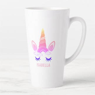 Caneca De Café Latte Magical Unicorn Personalized Name