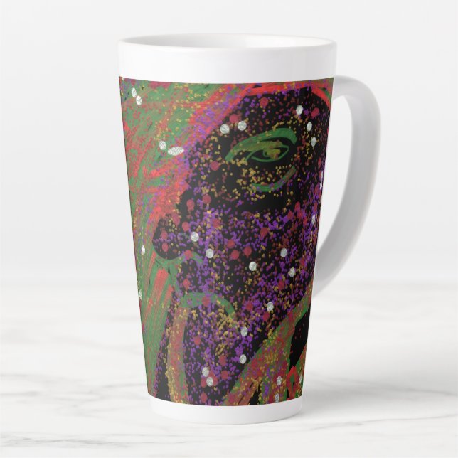 Caneca De Café Latte Mágico das Plantas (Ângulo direito)