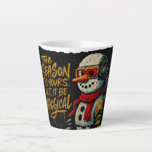 Caneca De Café Latte Magnífica Caneca de Latte Snow-Bro para o Natal Fu