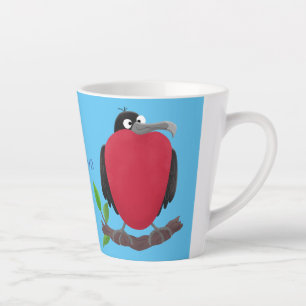 Caneca De Café Latte Magnífico desenho animado de pássaros