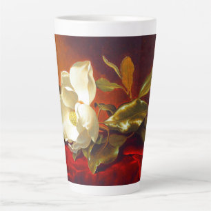 Caneca De Café Latte Magnolia em Red Velvet Martin Johnson Heade