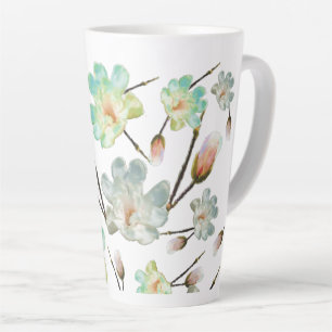 Caneca De Café Latte Magnolia Padrão Latte