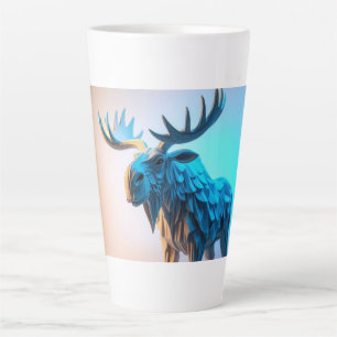Caneca De Café Latte Majestade do Alce Azul