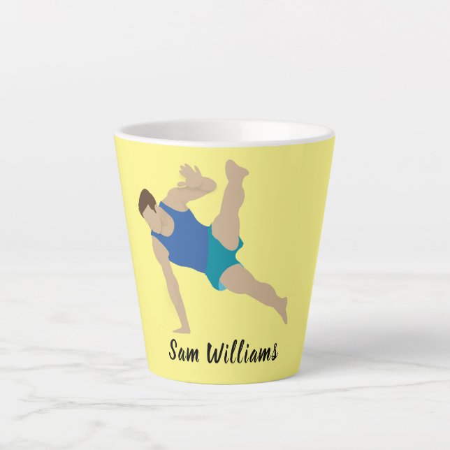 Caneca De Café Latte Male Gymnast (Frente)