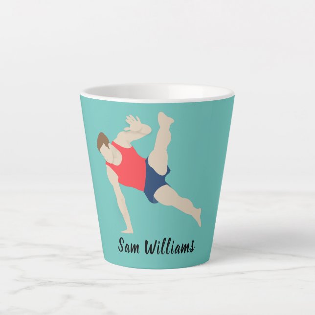 Caneca De Café Latte Male Gymnast (Frente)