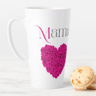 Caneca De Café Latte Mama Floral Belo Presente de Dia das Mães, Anivers