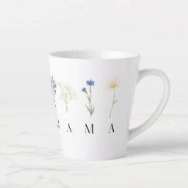 Caneca De Café Latte MAMA Floral Mug – Elegant Mother’s Day Gift
