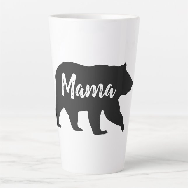 Caneca De Café Latte Mama russa é negra e latina branca (Frente)
