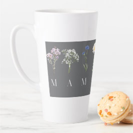 Caneca De Café Latte Mama Wildflower Mother's Day Gift