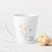 Mamães Personalizadas. Mug com Pastel Wildflower