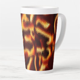 Caneca De Café Latte Manchas vermelhas amarelas parecem imperfeições em