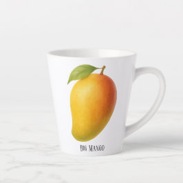 Caneca De Café Latte Manga Grande, Fruta Doce e Nome