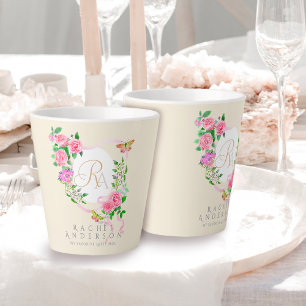 Caneca De Café Latte Mangueira Rosa Rosa Rosa Rosa, Rosa, Boca-Chic Mon