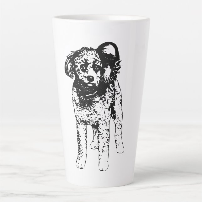 Caneca De Café Latte Manhã de Paz Sombria (Frente)