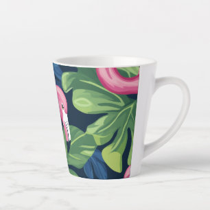 Caneca De Café Latte Manhã Flamingo Coffee Mug