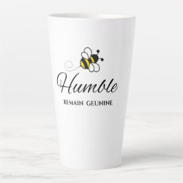 CANECA DE CAFÉ LATTE MANHÃ ZUMBINDO BRANCO PRETO 600ML  ABELHA HUMILDE