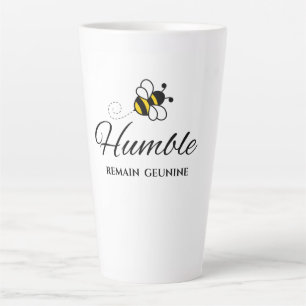 CANECA DE CAFÉ LATTE MANHÃ ZUMBINDO BRANCO PRETO 600ML ABELHA HUMILDE
