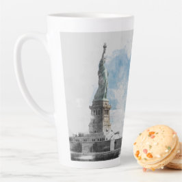Caneca De Café Latte Manhattan Nyc Liberty Estátua