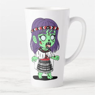 Caneca De Café Latte Māori Zombie