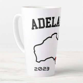 Caneca De Café Latte Mapa da cidade de Adelaide - Ano Personalizado