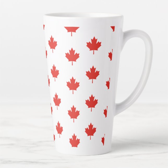 Caneca De Café Latte Maple Leaf Canada Flag Emblem-24105 (Direita)