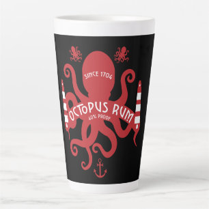 Caneca De Café Latte Mar Pensado E Fantasia   Octopus  Mug Náutico Ser