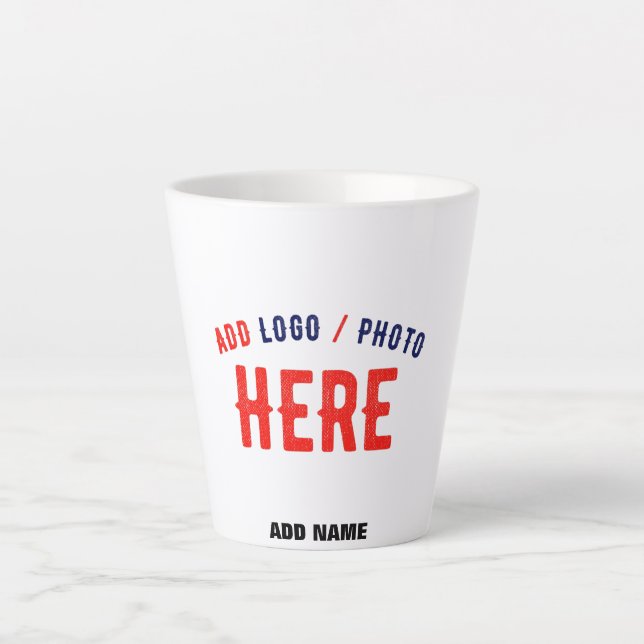 CANECA DE CAFÉ LATTE MARCA VERIFICADA BRANCA PERSONALIZÁVEL MODERNA (Frente)
