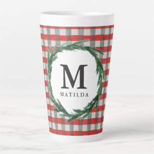 Caneca De Café Latte Marcha vermelha e coroa aquosa inicial por volta d