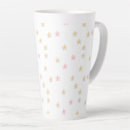 Caneca De Café Latte Margaridas de Bolhas