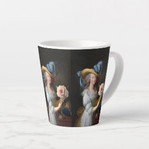 Caneca De Café Latte Marie Antoinette com Flor Anêmona Rosa