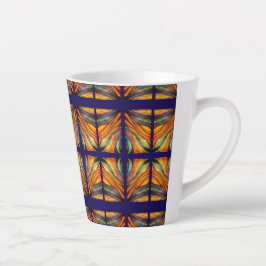 Caneca De Café Latte Marinho Azul Deserto Inspiração Latte Mug