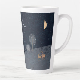 Caneca De Café Latte Marinho Russo Tradicional Vermelho Inverno Feliz N