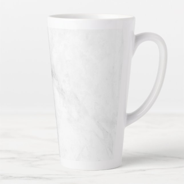 Caneca De Café Latte Mármore Branco (Direita)