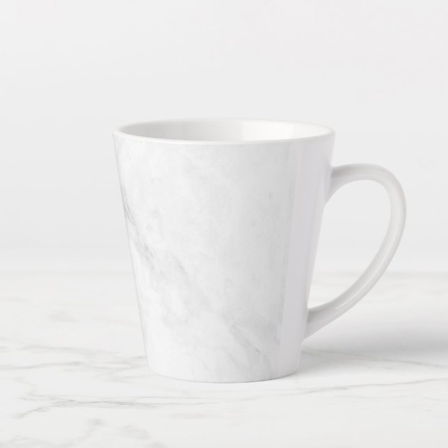 Caneca De Café Latte Mármore Branco (Direita)