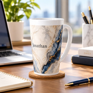 Caneca De Café Latte Mármore Personalizado