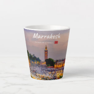 Caneca De Café Latte Marrakesh, Marrocos - Praça Jemaa el Fnaa Pequena