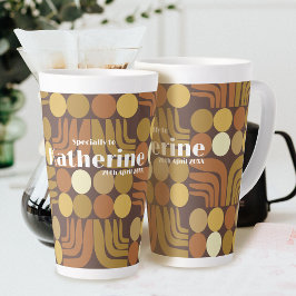 Caneca De Café Latte Marrom Escuro Boêmio