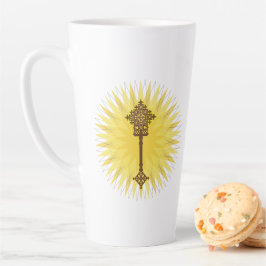 Caneca De Café Latte Marrom Tradicional Etiópia Design