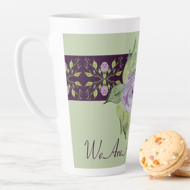 Caneca De Café Latte Mauve Purple e Green (In Situ)