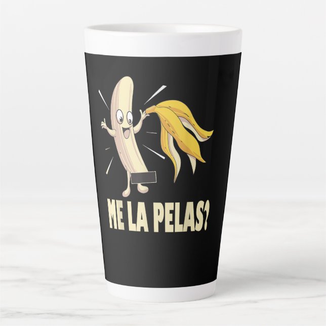 Caneca De Café Latte Me La Pelas (Frente)