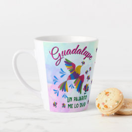 Caneca De Café Latte "Me lo dijo un pajarito" editable taza pequeña