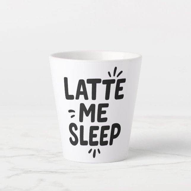 Caneca De Café Latte me traga para dormir (Frente)
