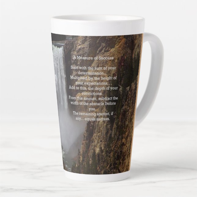 Caneca De Café Latte Medida de sucesso (Ângulo direito)